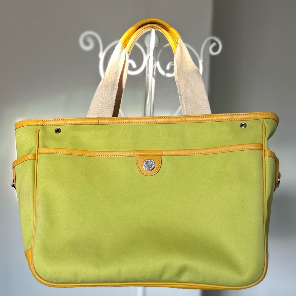 Coach Vintage Garden Tote Green Apple/ Yellow - Picture 2 of 16